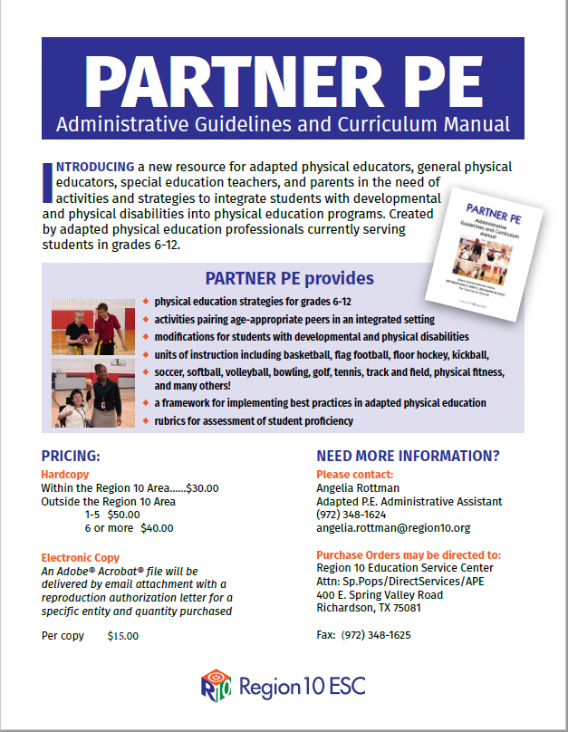 Adapted Physical Education Ape Partner Pe Region 10 Website