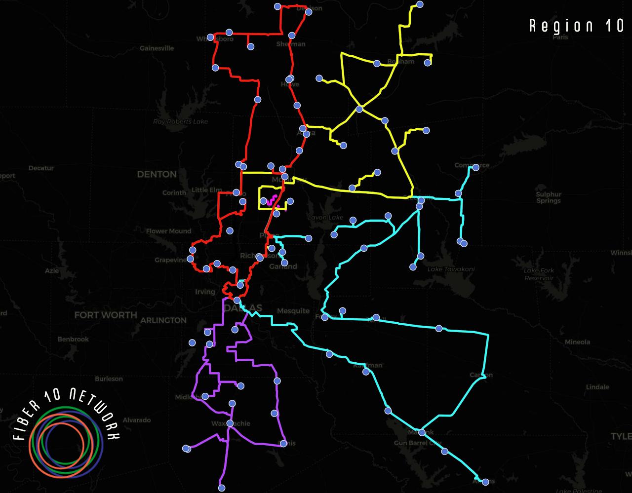 Fiber 10 Network Map - May 2023