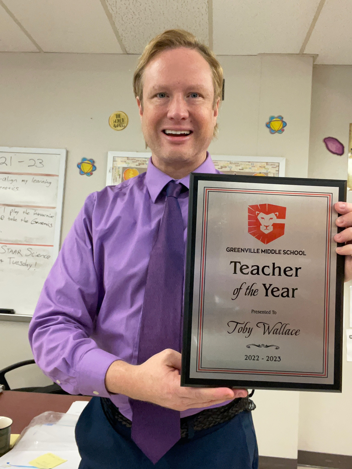 Toby Wallace - Teacher of the Year
